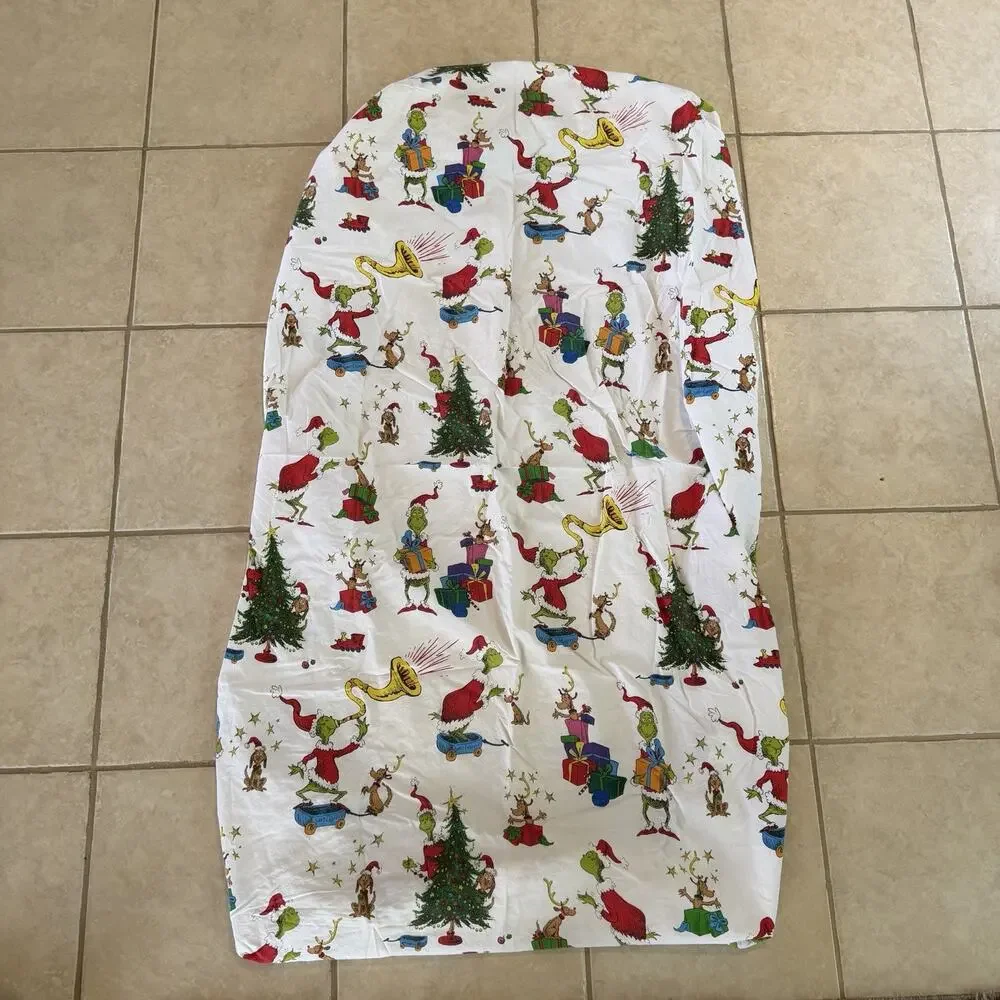 Pottery Barn Kids Dr Seuss The Grinch Christmas Holiday 3 Pc Toddler Sheet Set